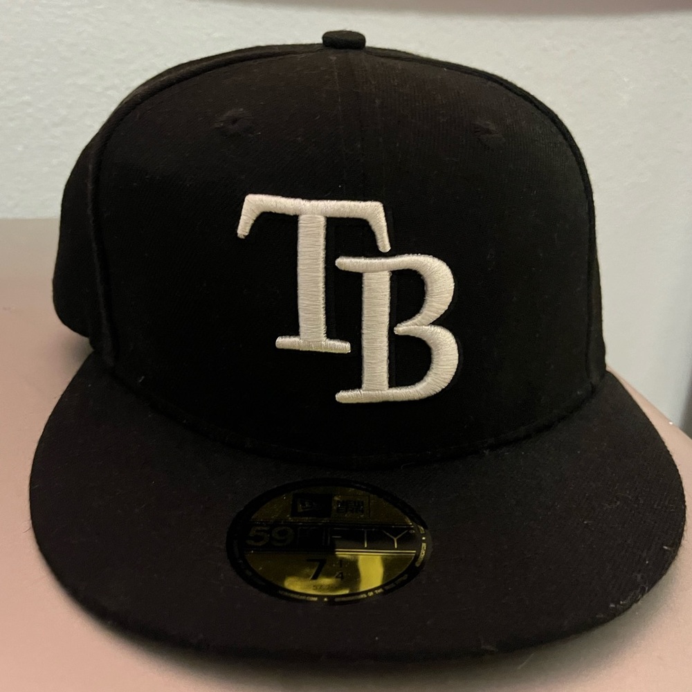 Tampa Bay Rays Black And White Basic 59Fifty